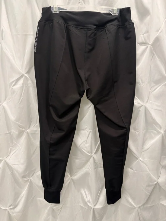 Calvin Klein Black Lined Dressy Joggers with Drawstring Waist - Picture 11 of 16